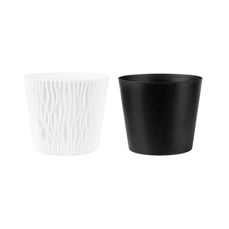 Puķu pods Sandy Round 11x13cm, balts