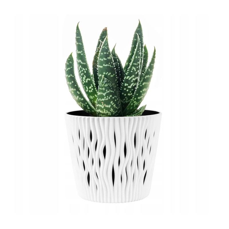 Puķu pods Sandy Round 11x13cm, balts