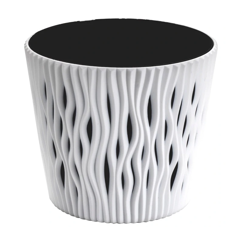 Puķu pods Sandy Round 14x16cm, balts