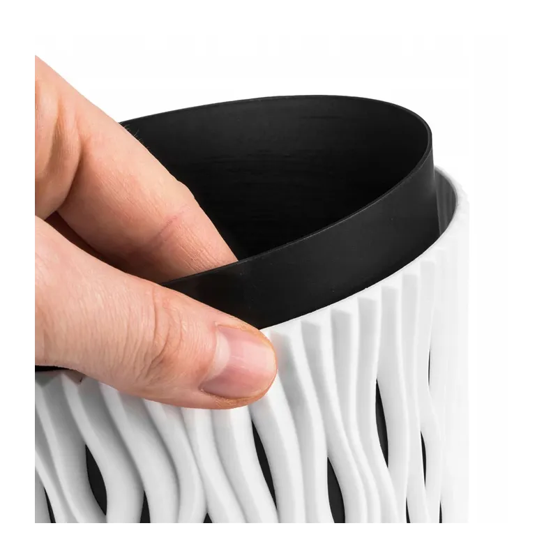 Puķu pods Sandy Round 14x16cm, balts