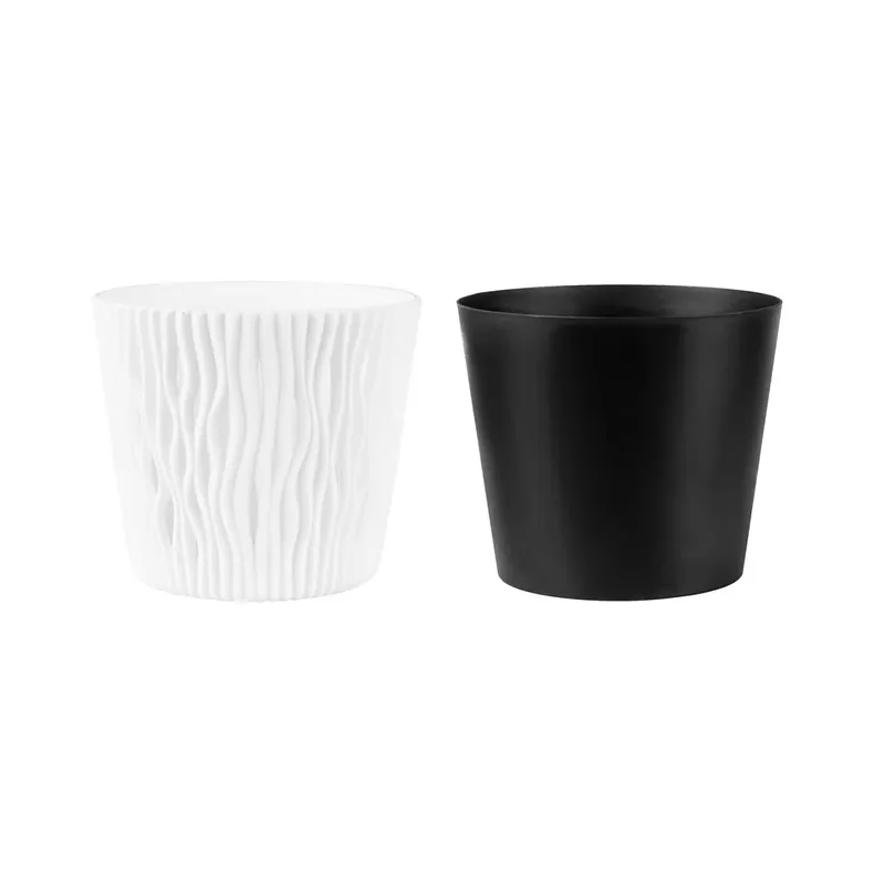 Puķu pods Sandy Round 14x16cm, balts