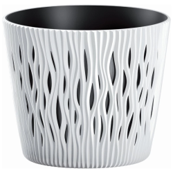Puķu pods Sandy Round 16x19cm, balts