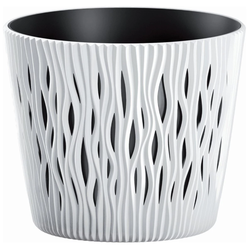 Puķu pods Sandy Round 19x22cm, balts