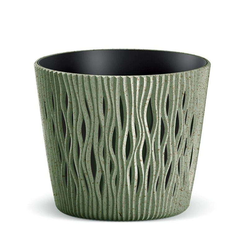 Puķupods sandy round eco wood dsr160w-22