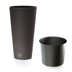 Pods puķu rato tubus d30h57 tumši brūns