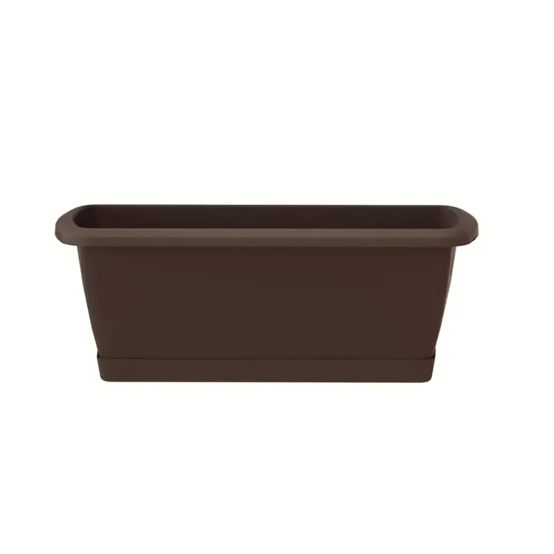 Ziedu kaste Prosperplast Respana ISE800P, plastmasa, 80 cm x 18.4 cm, tumši brūns