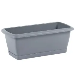 Balcony-flower box Prosperplast, 40cm with tray gray