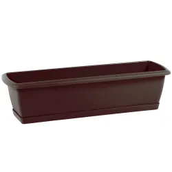 Balcony- flower box Prosperplast, 60cm with tray brown