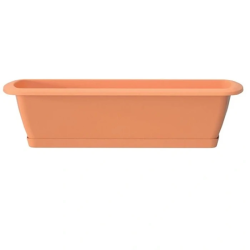 Plastm.puķu vazonas respana d60 brūna r