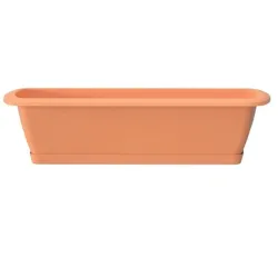 Plastm.puķu vazonas respana d60 brūna r