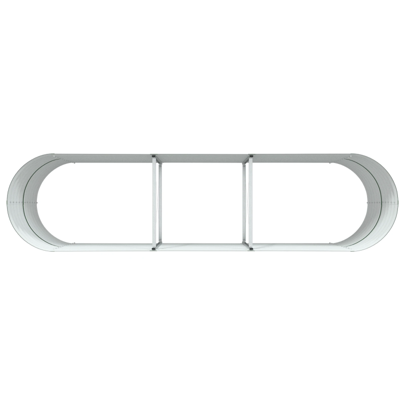 vidaXL Augstā puķu kaste Zaļa 320 x 80 x 81 cm Tērauds