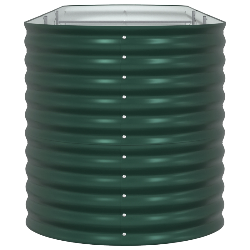 vidaXL Augstā puķu kaste Zaļa 320 x 80 x 81 cm Tērauds