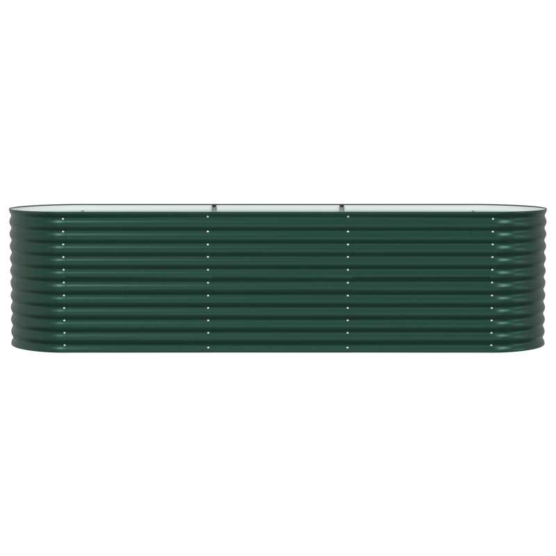 vidaXL Augstā puķu kaste Zaļa 320 x 80 x 81 cm Tērauds