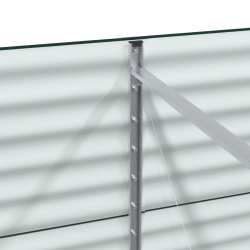 vidaXL Augstā puķu kaste Zaļa 240 x 80 x 81 cm Tērauds