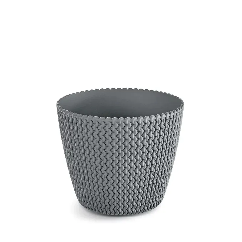 Puķu pods Prosperplast Splofy DSP160, plastmasa, pelēka krās.