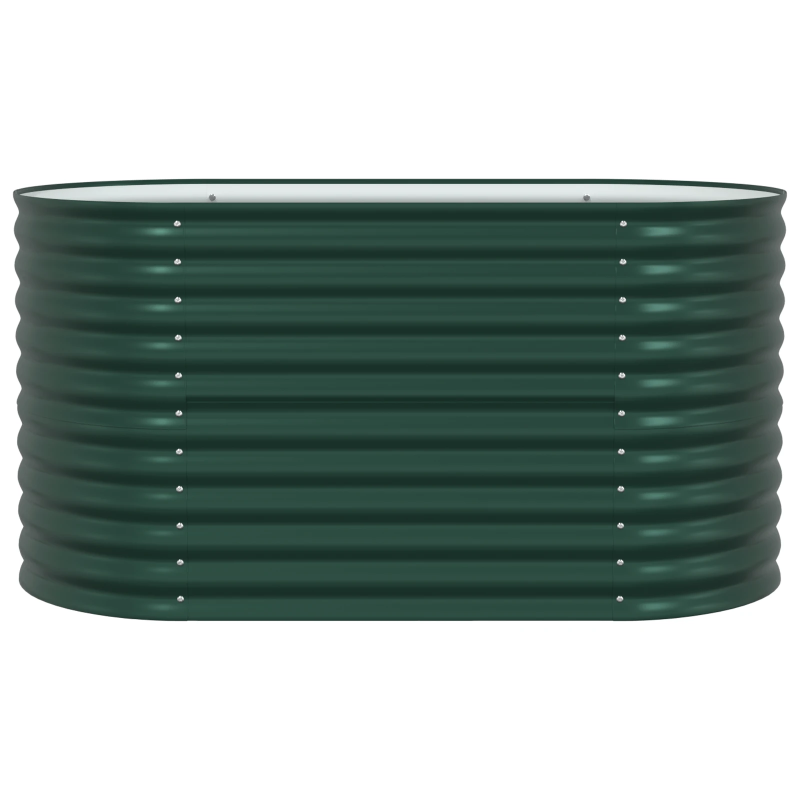 vidaXL Augstā puķu kaste Zaļa 160 x 80 x 81 cm Tērauds