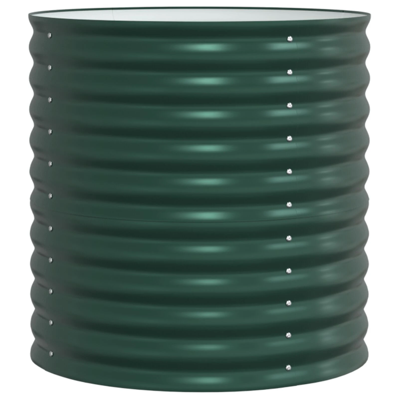 vidaXL Augstā puķu kaste Zaļa 80 x 80 x 81 cm Tērauds