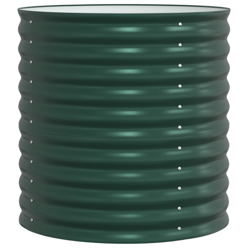 vidaXL Augstā puķu kaste Zaļa 80 x 80 x 81 cm Tērauds