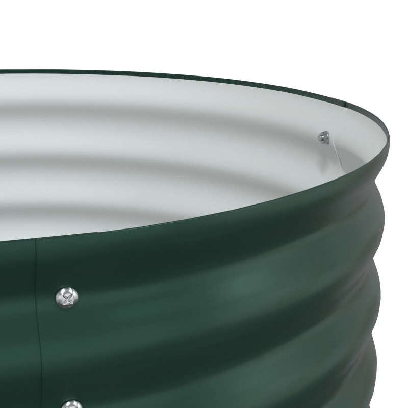 vidaXL Augstā puķu kaste Zaļa 320 x 80 x 44 cm Tērauds