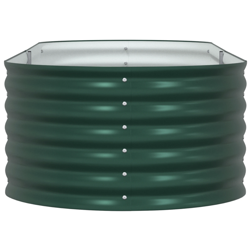 vidaXL Augstā puķu kaste Zaļa 240 x 80 x 44 cm Tērauds