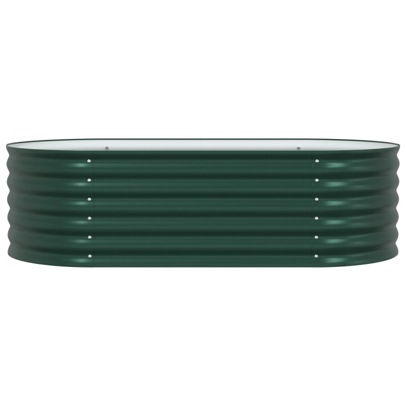 vidaXL Augstā puķu kaste Zaļa 160 x 80 x 44 cm Tērauds