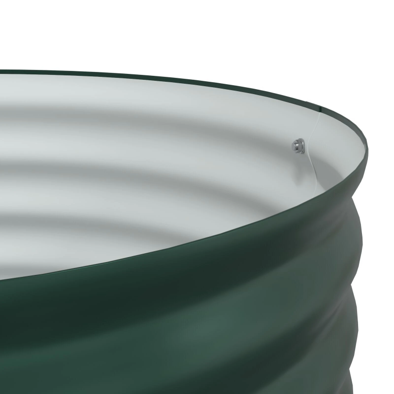 vidaXL Augstā puķu kaste Zaļa 80 x 80 x 44 cm Tērauds