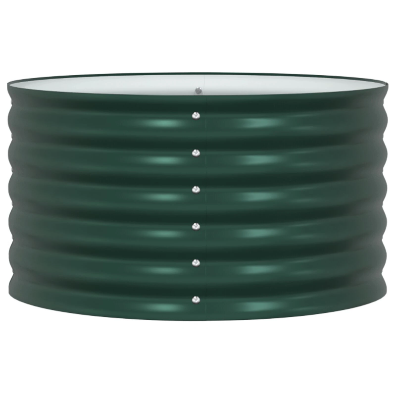 vidaXL Augstā puķu kaste Zaļa 80 x 80 x 44 cm Tērauds