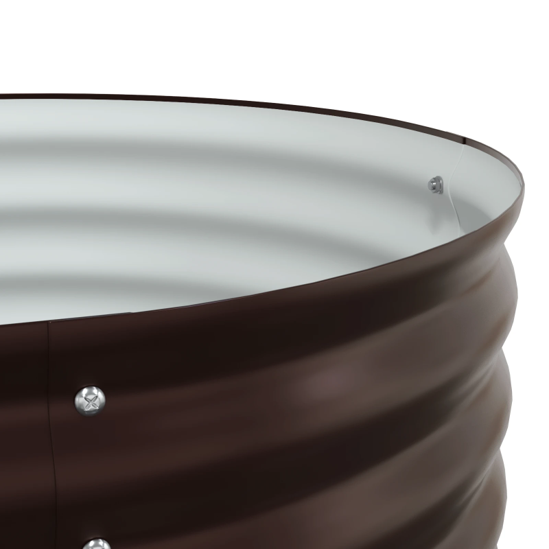 vidaXL Augstā puķu kaste Brūna 240 x 80 x 81 cm Tērauds