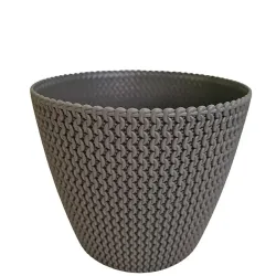 Цветочный горшок Prosperplast Splofy DSP190, пластик, серый цв.
