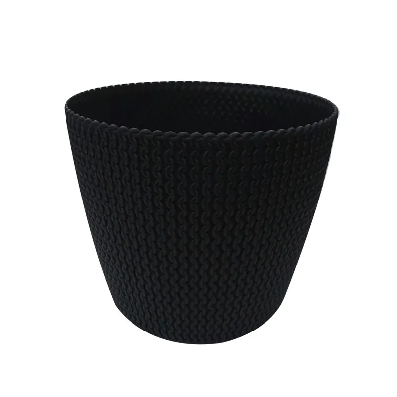 Puķu pods Prosperplast Splofy DSP190, plastmasa, melna krās.