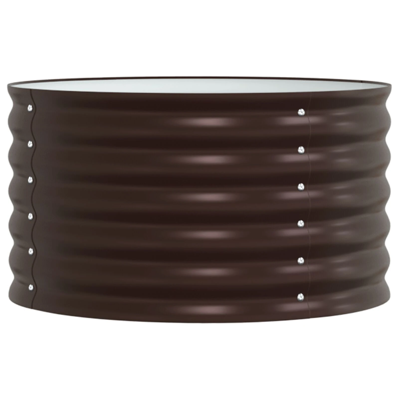 vidaXL Augstā puķu kaste Brūna 80 x 80 x 44 cm Tērauds