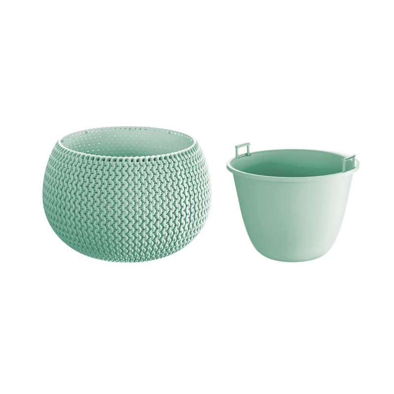 Puķu pods Splofy Bowl 14x18cm, zaļš