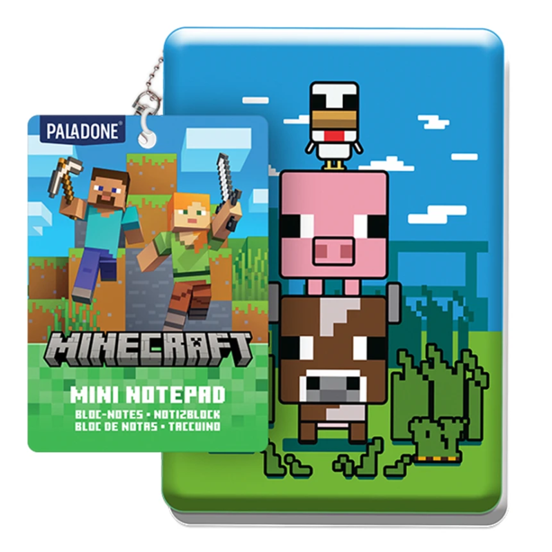 Paladone Minecraft Mini Puffy Notepad Keyring