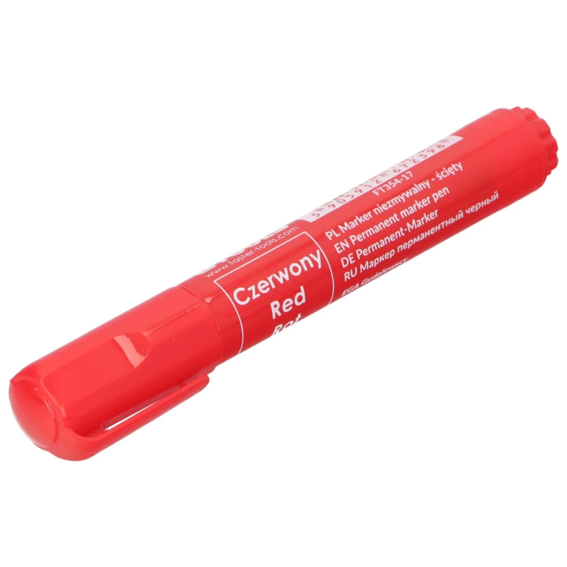 Marķieris Faster permanents sarkans šķelts