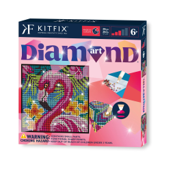 KITFIX Amatniecības komplekts dimantiņu māksla, Flamingo