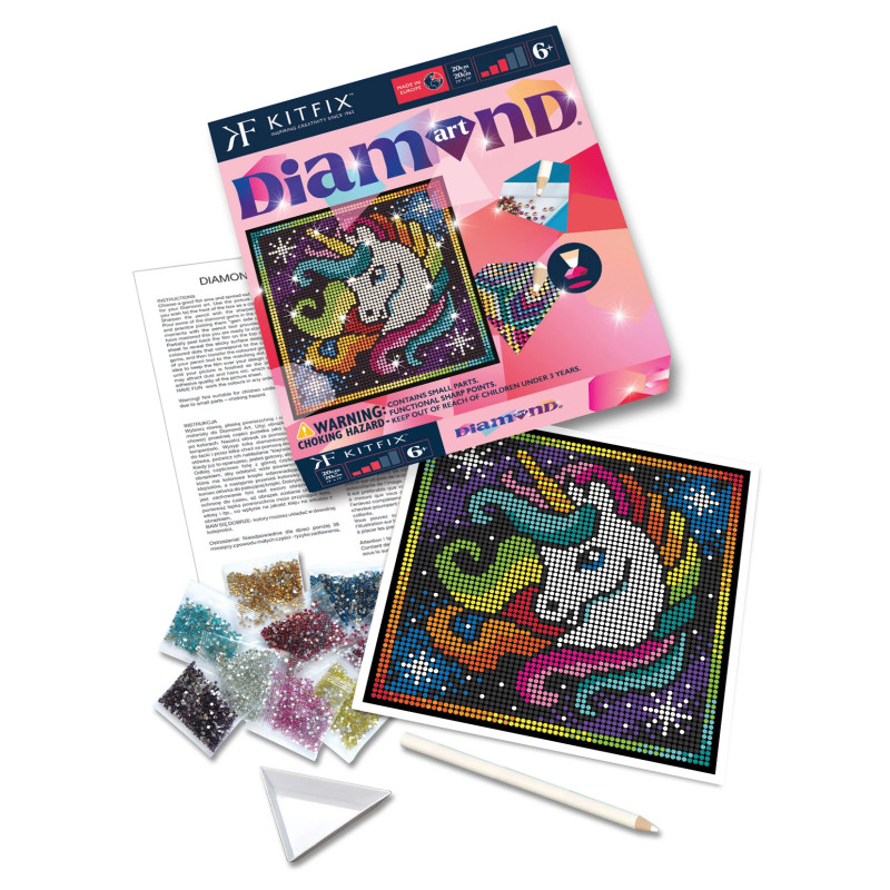 KITFIX Amatniecības komplekts dimantiņu māksla, Vienradzis