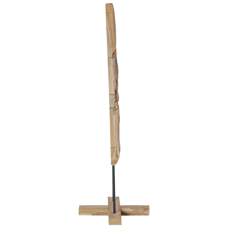 vidaXL Ziemassvētku eglīte ar statīvu Brūna 120 cm Masīvs tīkkoks