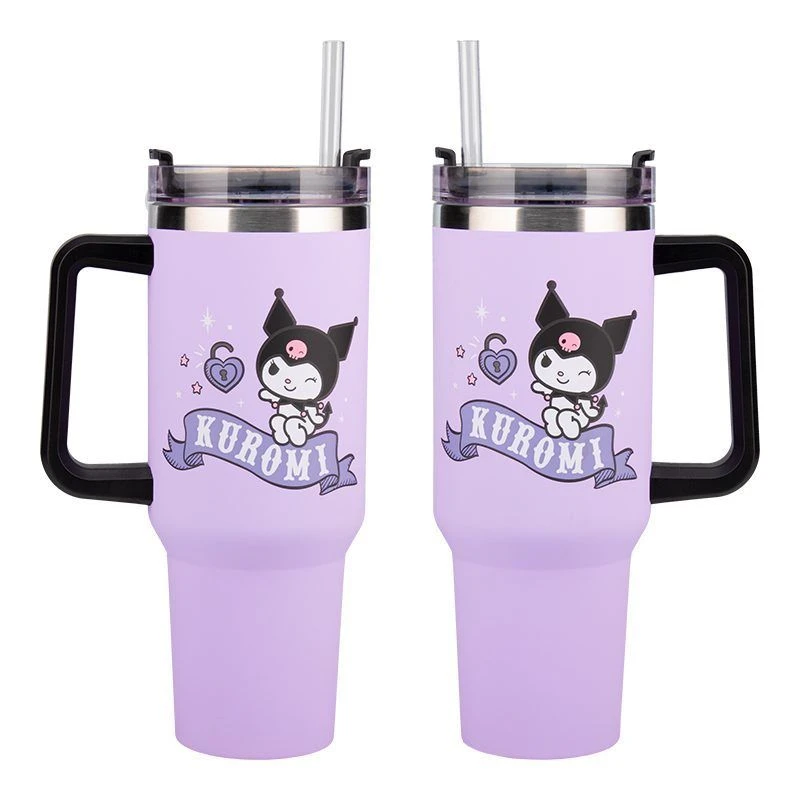 Paladone Hello Kitty Kuromi 900ml Insulated Cup and Straw