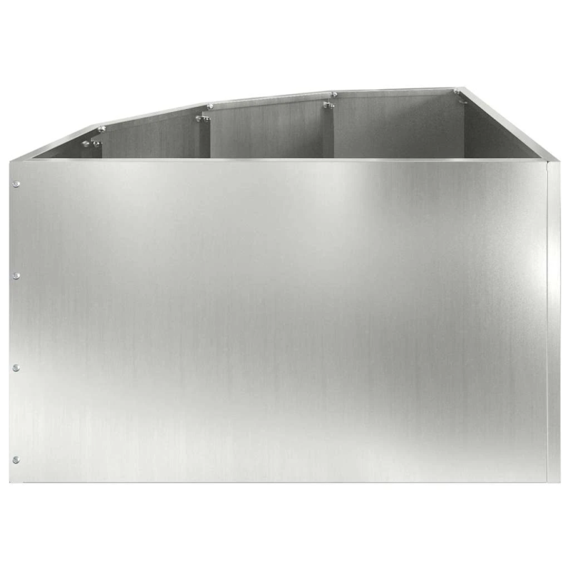 vidaXL Stūra stādītājs Sudraba 60 x 60 x 35 cm Cinkots tērauds