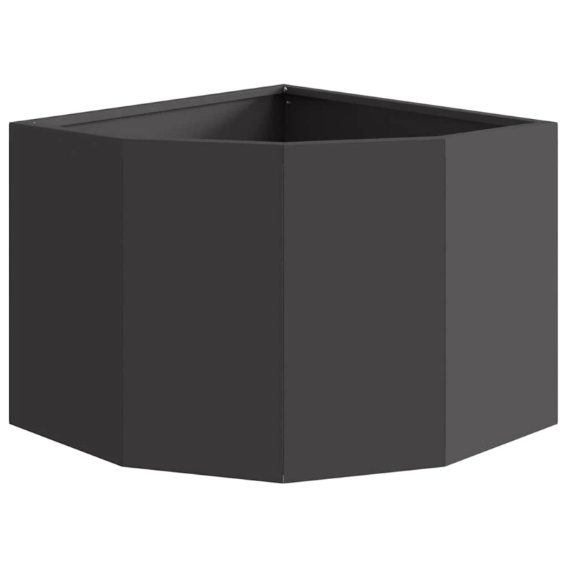 vidaXL Stūra stādītājs Melna 45 x 45 x 35 cm Tērauds