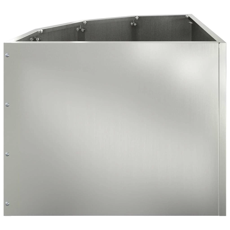 vidaXL Stūra stādītājs Sudraba 45 x 45 x 35 cm Cinkots tērauds