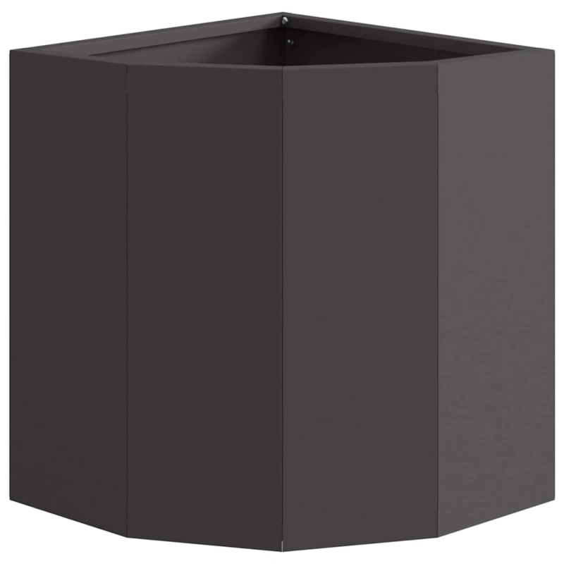 vidaXL Stūra stādītājs Melna 30 x 30 x 35 cm Tērauds