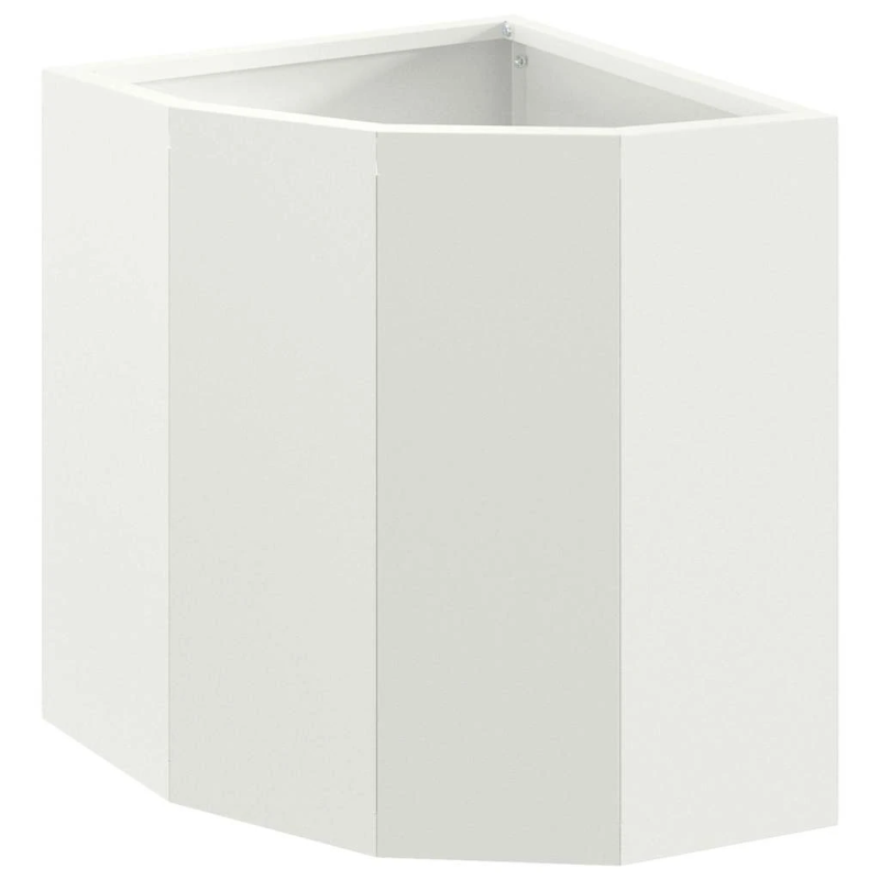 vidaXL Stūra stādītājs Balts 30 x 30 x 35 cm Tērauds