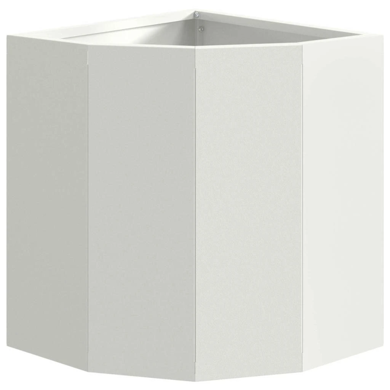 vidaXL Stūra stādītājs Balts 30 x 30 x 35 cm Tērauds