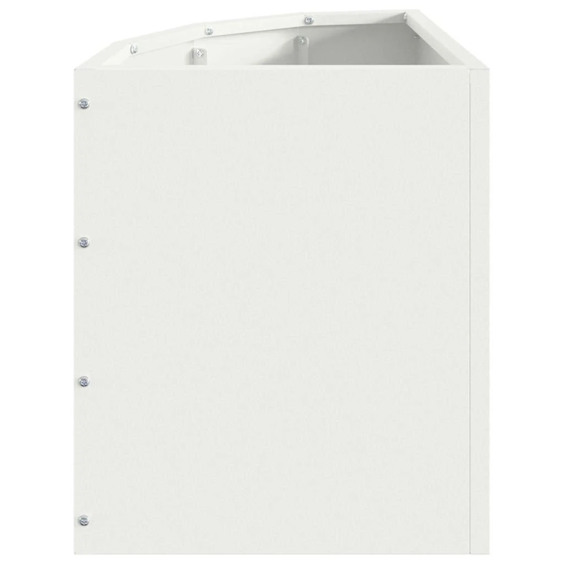 vidaXL Stūra stādītājs Balts 30 x 30 x 35 cm Tērauds