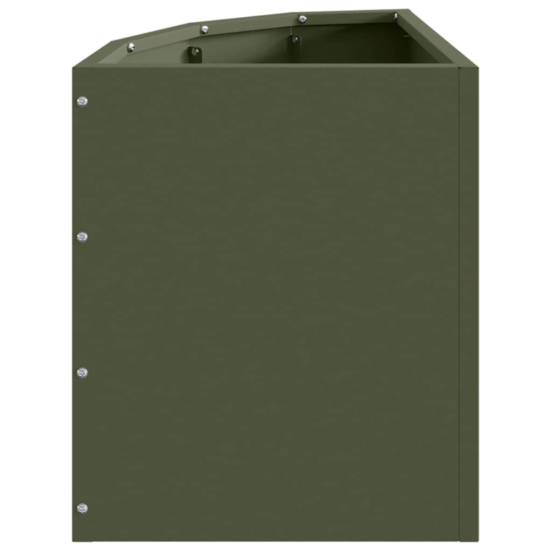 vidaXL Stūra stādītājs Olīvu zaļa 30 x 30 x 35 cm Tērauds