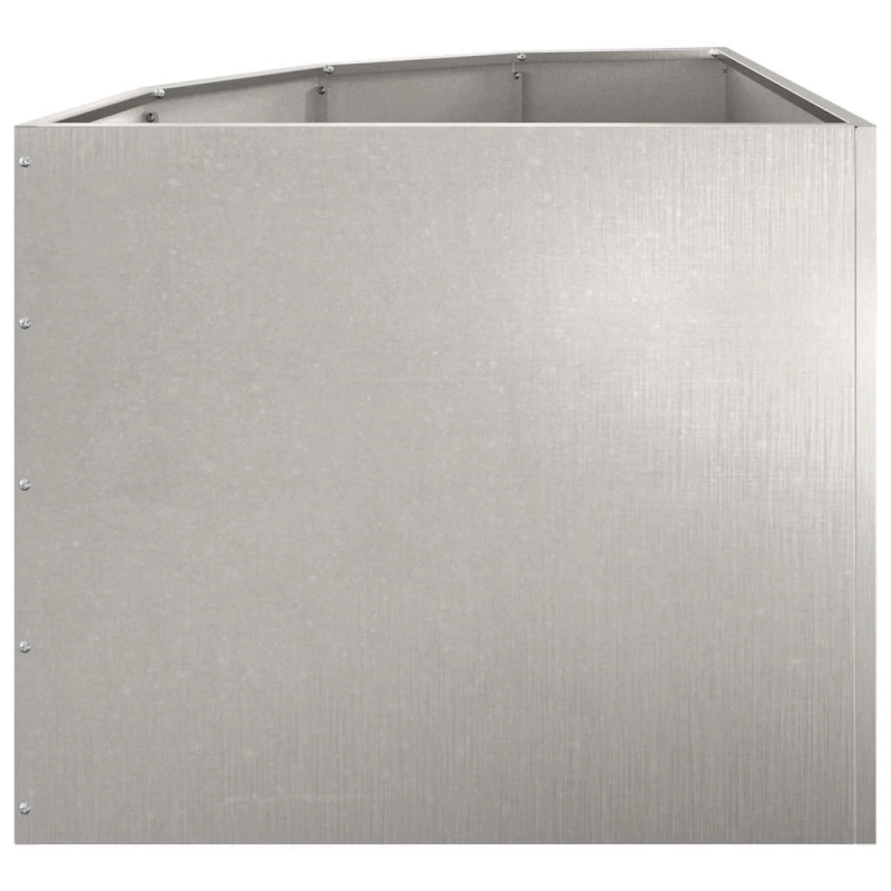 vidaXL Stūra stādītājs Sudraba 60 x 60 x 50 cm Nerūsējošs tērauds