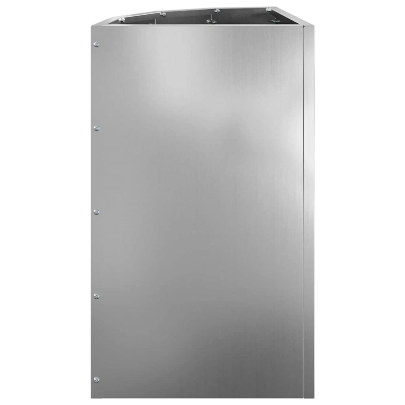 vidaXL Stūra stādītājs Sudraba 30 x 30 x 50 cm Cinkots tērauds