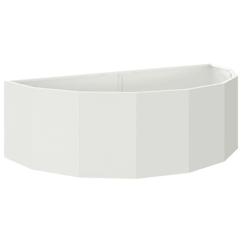 vidaXL Puķu kaste Balts 120 x 60 x 35 cm Tērauds