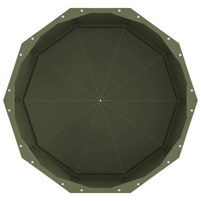 vidaXL Puķu kaste Olīvu zaļš 60 x 60 x 35 cm Tērauds